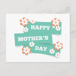 Adorable Floral Happy Mother's Day Postcard