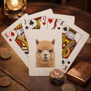 Adorable Fluffy Alpaca Animal Poker Cards