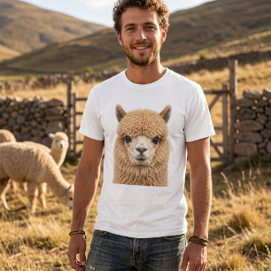 Adorable Fluffy Alpaca Animal T-Shirt