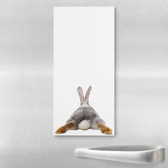 Adorable Fluffy Bunny Tail Butt Rabbit Magnetic Notepad 1593