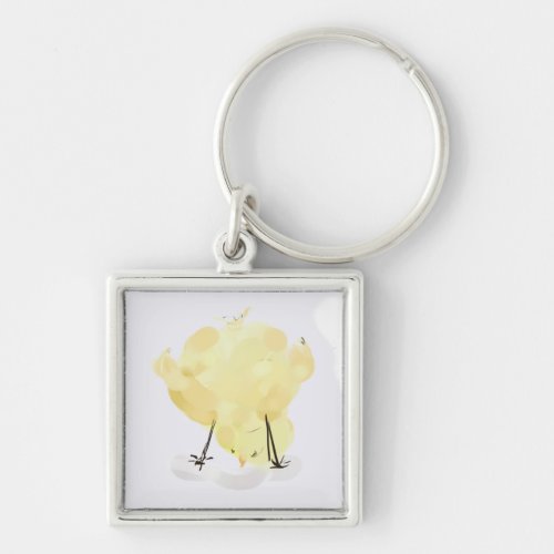 Adorable Fluffy Chick Key Chain