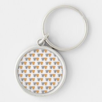 Adorable Fluffy Kittens Illustration Cat Art Keychain