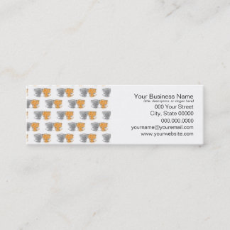Adorable Fluffy Kittens Illustration Cat Art Mini Business Card