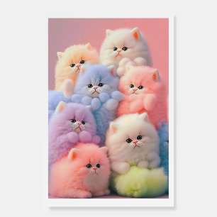 Adorable Fluffy Kittens & Vibrant Smiling Dice Foam Board