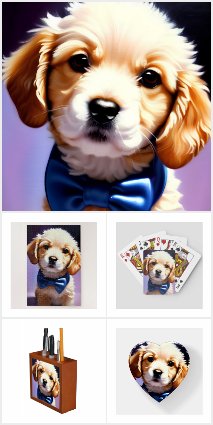 Adorable Fluffy Puppy with Cute Blue Bow Tie 