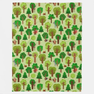 Adorable Forest Animals Fleece Blanket