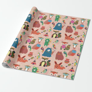 Adorable Forest Critters Wrapping Paper