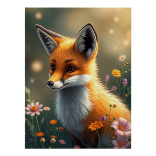 Adorable Fox Art Poster