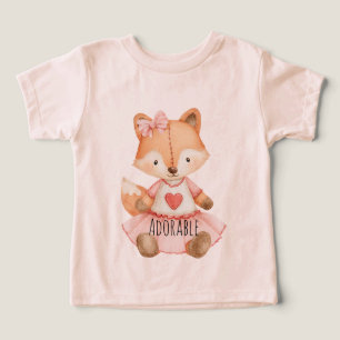 Adorable Fox Heart Animal Toddler T-shirt