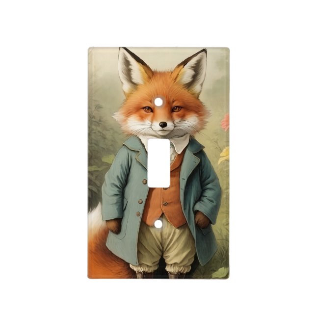 Adorable Fox Light Switch Cover (Front)