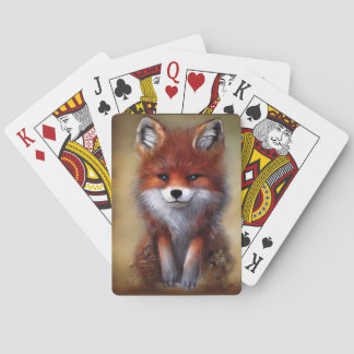 Adorable Fox Poker Cards