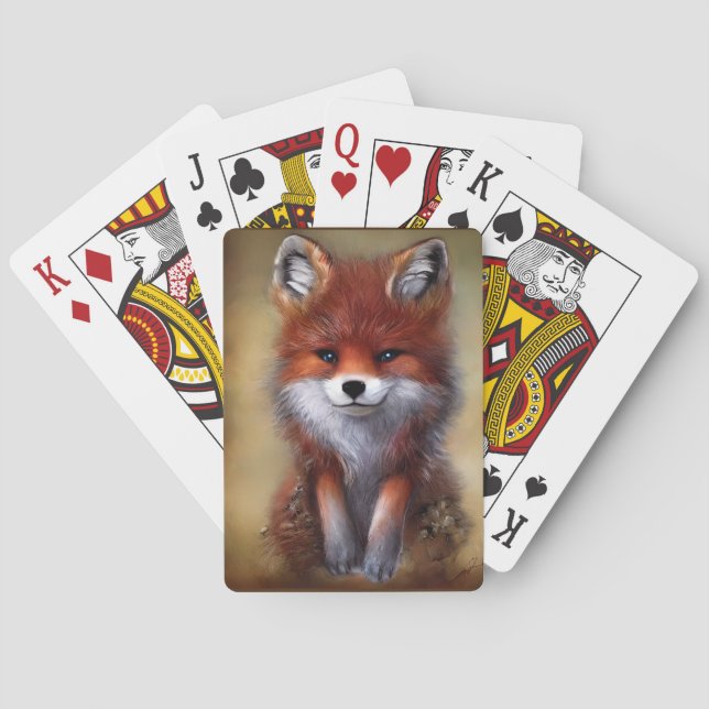 Adorable Fox  Poker Cards (Back)