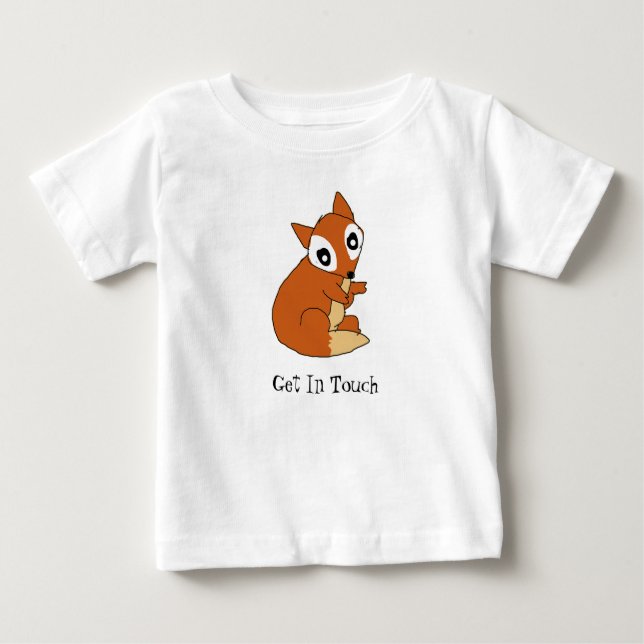 Adorable Fox Printed T-Shirt for Kids (Front)