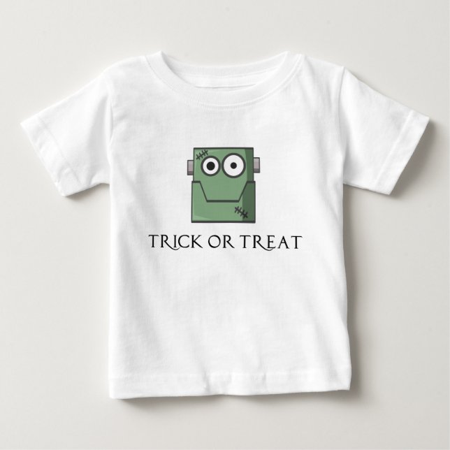Adorable Frankenstein Head Baby Shirt (Front)