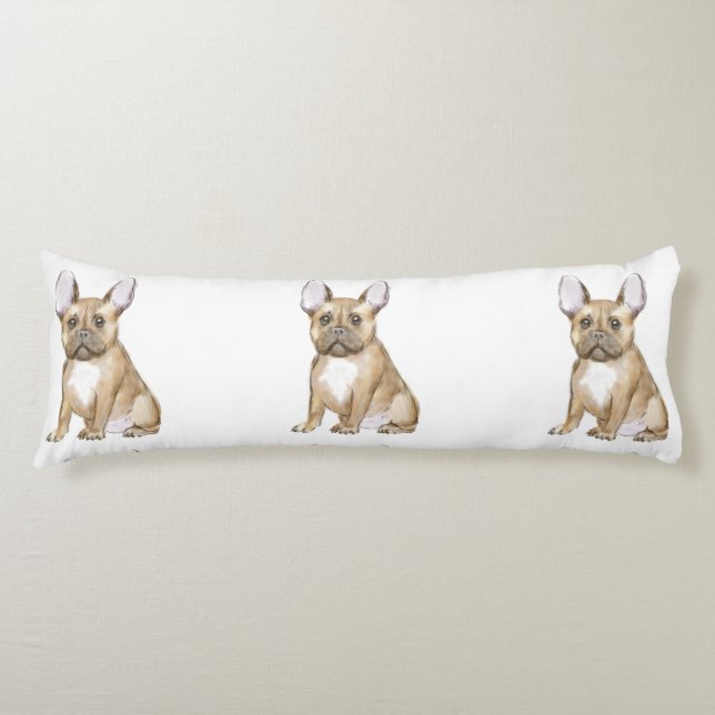 Adorable french bulkdog puppy body pillow (Front)