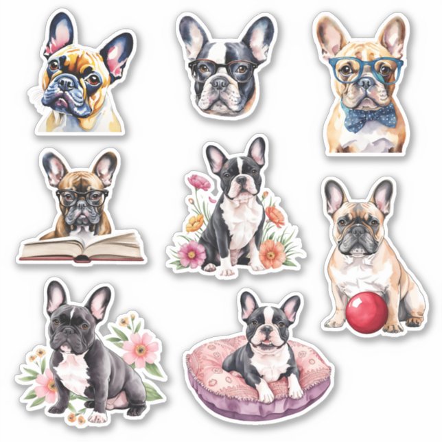 Adorable French Bulldog Collection  Sticker (Front)