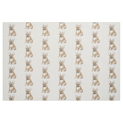 Adorable french bulldog fabric