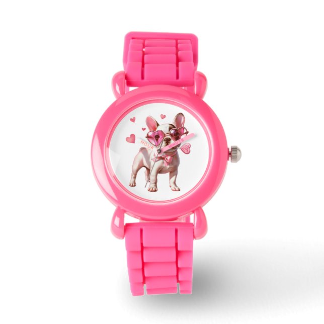 Adorable French Bulldog Kids' Watch (Front)
