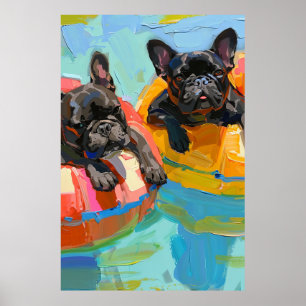 Adorable French Bulldog Poster - Cute Dogs Alphabe