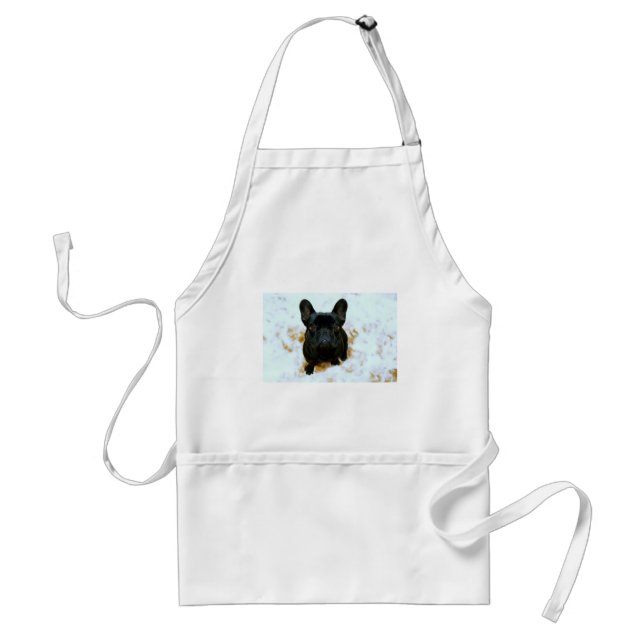 Adorable French Bulldog Puppy! Adult Apron (Front)