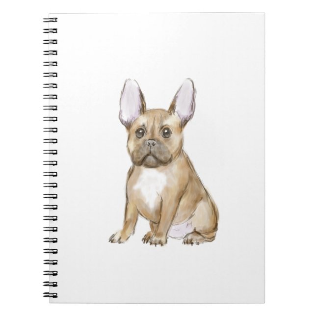 Adorable french bulldog puppy notebook (Front)