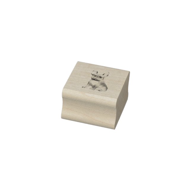Adorable french bulldog puppy rubber stamp (Stamp)