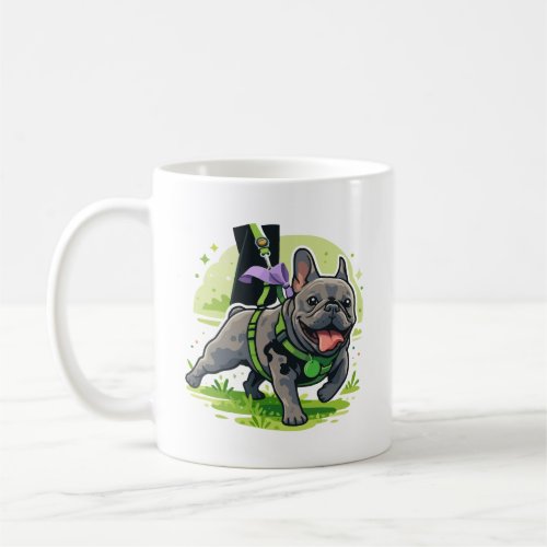 Adorable French Bulldog Walking in Park Coffee Mug
