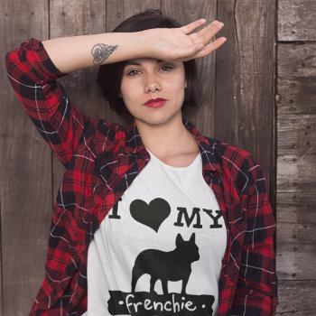 Adorable Frenchie Dog Mom French Bulldog Unisex T-shirt by MiniBrothers at Zazzle