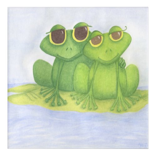 Adorable Frog Lovers Acrylic Print