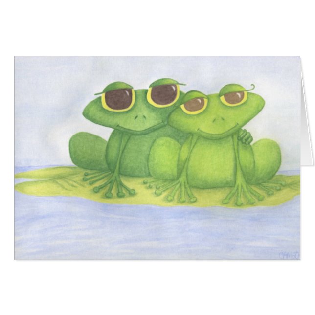 Adorable Frog Lovers Cards (Front Horizontal)