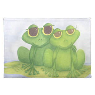Adorable Frog Lovers Cloth Placemat