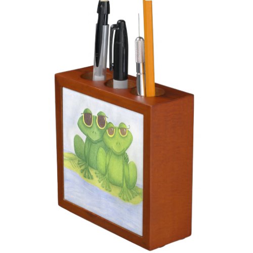 Adorable Frog Lovers Desk Organizer