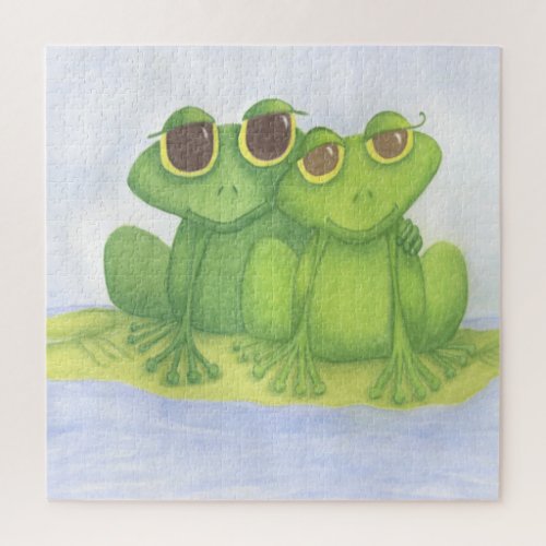 Adorable Frog Lovers Jigsaw Puzzle