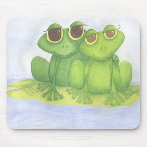 Adorable Frog Lovers Mouse Pad