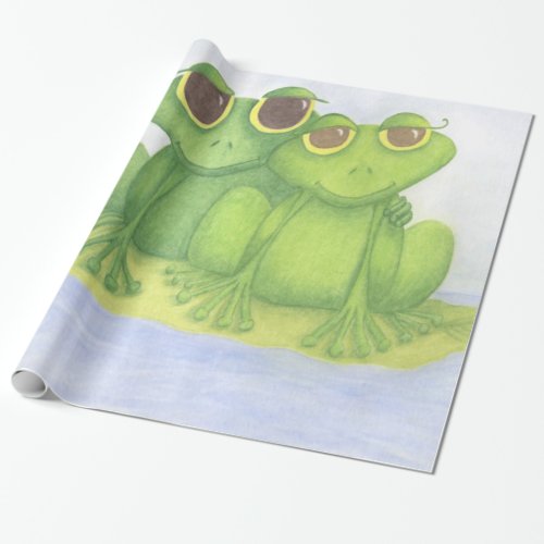 Adorable Frog Lovers Wrapping Paper