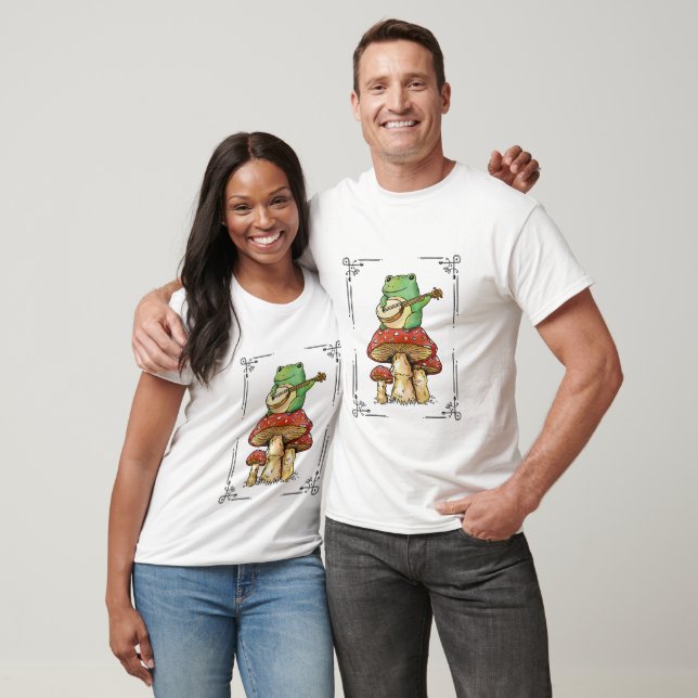 Adorable Frog Playing Banjo T-Shirt (Unisex)