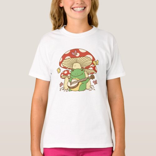 Adorable Frog Playing Banjo T_Shirt