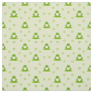 Adorable Frogs and Hearts Fabric