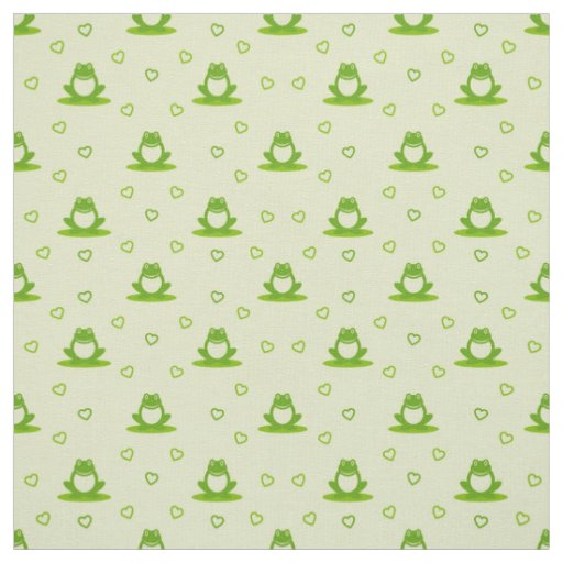 Adorable Frogs and Hearts Fabric