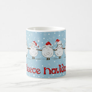 Adorable FUNNY Fleece Navidad Christmas Sheep Coffee Mug