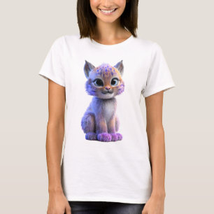 Adorable Galactic Purple Lynx Cub Women T-Shirt
