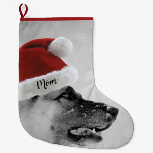 Adorable German Shepherd Christmas Stocking
