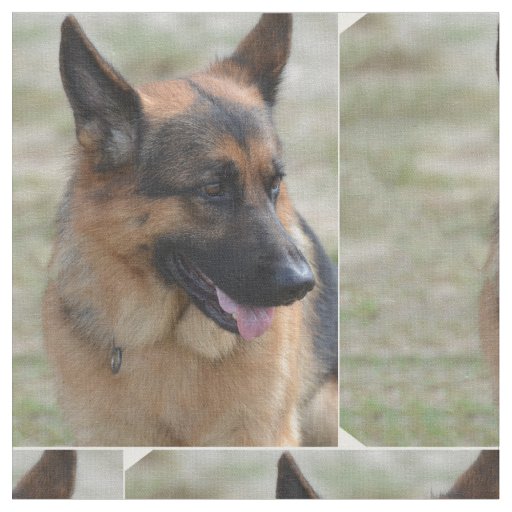 Adorable German Shepherd Fabric