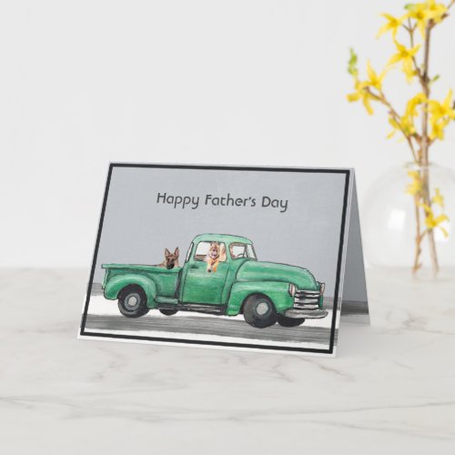 Adorable German Shepherd Fathers Day Card