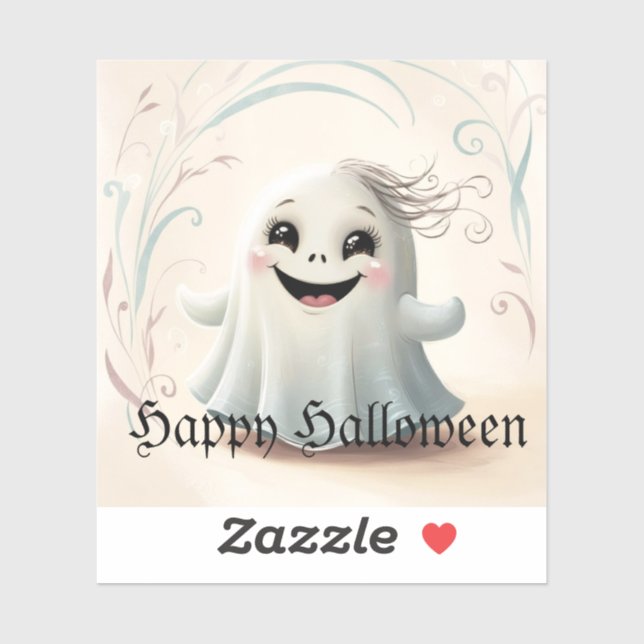 Adorable Ghostly Friend Halloween Design  Sticker (Sheet)