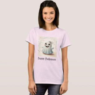 Adorable Ghostly Friend Halloween Design  T-Shirt
