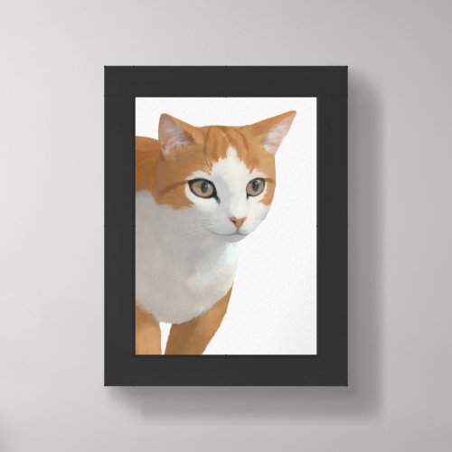 Adorable Ginger Cat Art Framed Art