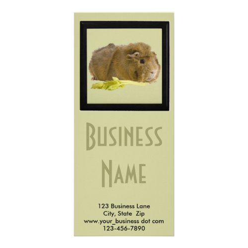 Adorable Ginger Guinea Pig Photo Pet Care Business Rack Card
