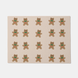 Adorable Gingerbread Cat Cookies Doormat