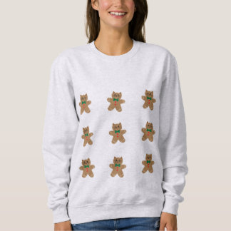 Adorable Gingerbread Cat Cookies Sweatshirt